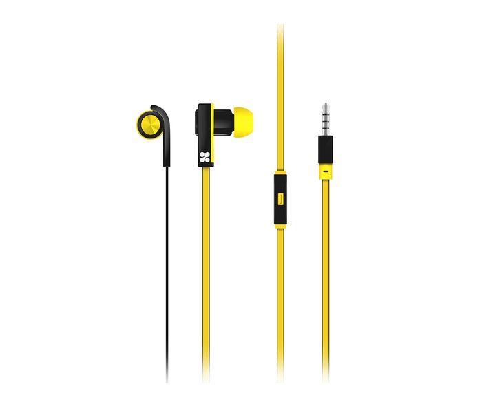 Promate Brazen Premium Stereo Wired Headphones with Noise Cancelling, Yellow - Zoom Image 6