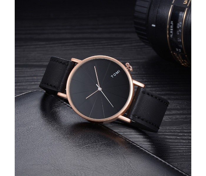 Tomi TM-0823 maglo faxes genuine quality Leather Band Wrist Watch Unisex - Zoom Image