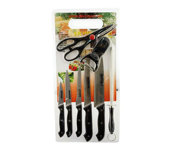 Royalford RF5982 9 Pieces Kitchen Tool Set - Black & Silver - Zoom Image 1