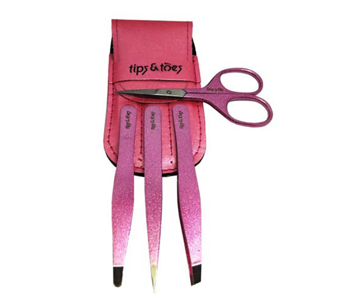 Tips & Toes TT-271PN Manicure Kit Set of 4 Pieces, Pink - Zoom Image 2