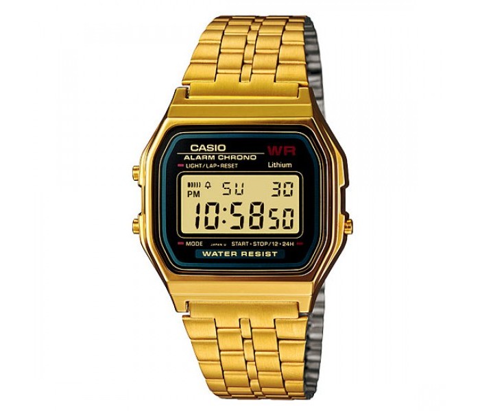 Casio A159WG-1DF Mens Casual Digital Watch Gold - Zoom Image 2