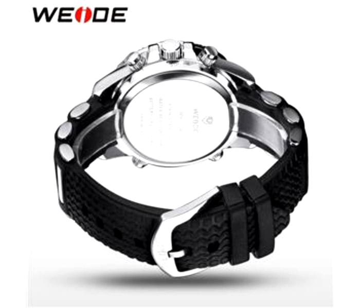 Weide WH 1104PU Mens Digital and Analog Watch Black and Orange - Zoom Image 3