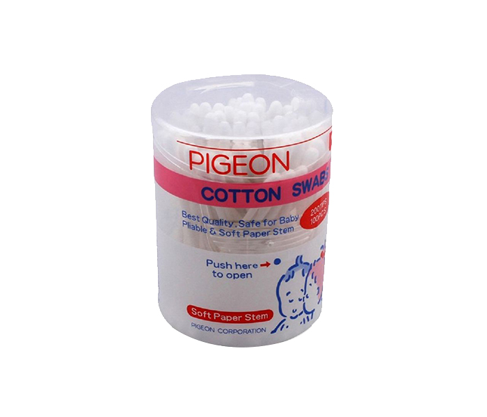 Pigeon N11583538A 100-Piece Soft Paper Stem Cotton Swabs - White - Zoom Image