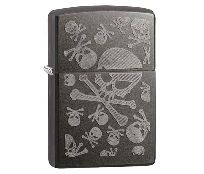 Zippo 28685 Iced Skulls Lighter Grey Dusk - Zoom Image 1