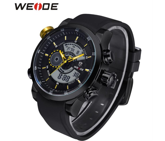 Weide WH 3401PU Mens Analog and Digital Watch Yellow and Black - Zoom Image 1