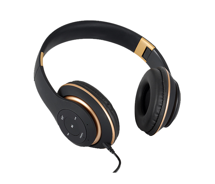 Okko OK35351 AZ-07 HIFI Wireless Stereo Headphone - Black & Gold - Zoom Image 1