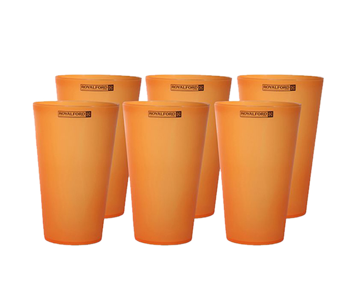 Royalford RF8869 470ml Wafer Water Cups - Orange, 6 Pieces - Zoom Image