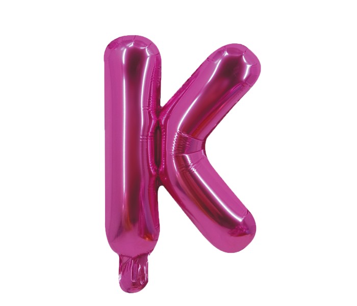 Party Time K-P-803249 Letter K 16 Inch Foil Balloon Pink - Zoom Image