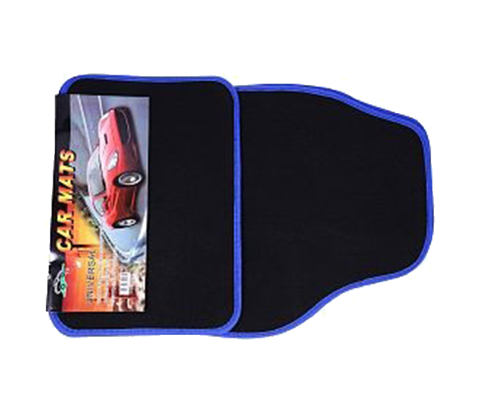 YZ 4 Pieces Car Mat, Black & Blue - Zoom Image 4