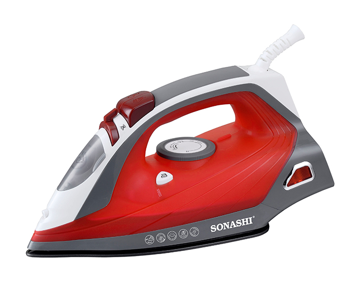 Sonashi SI-5067C 2400W Steam Iron with Ceramic Soleplate - Red - Zoom Image 4