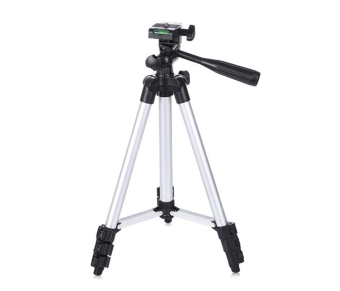 Professional 3110 Portable & Foldable Tripod Stand with Clip Bracket Holder for Mobile, Camera and go pro Flexible Mount with Three-dimensional Head - Zoom Image 7