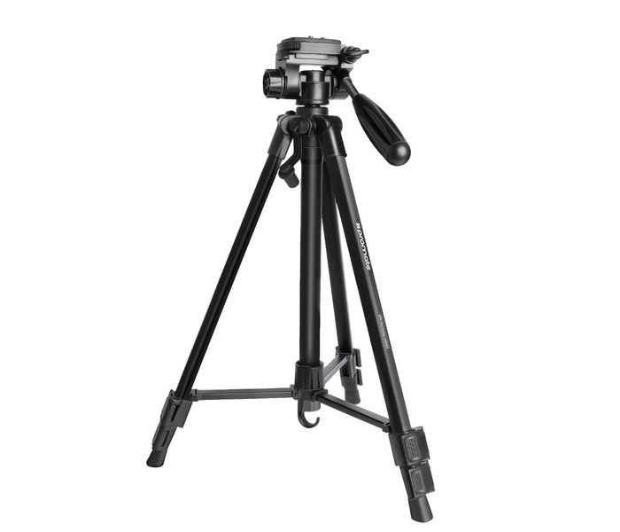 Promate Precise-140 3-Section Aluminum Alloy Tripod with Rapid Adjustment Central Balance, Black - Zoom Image 7