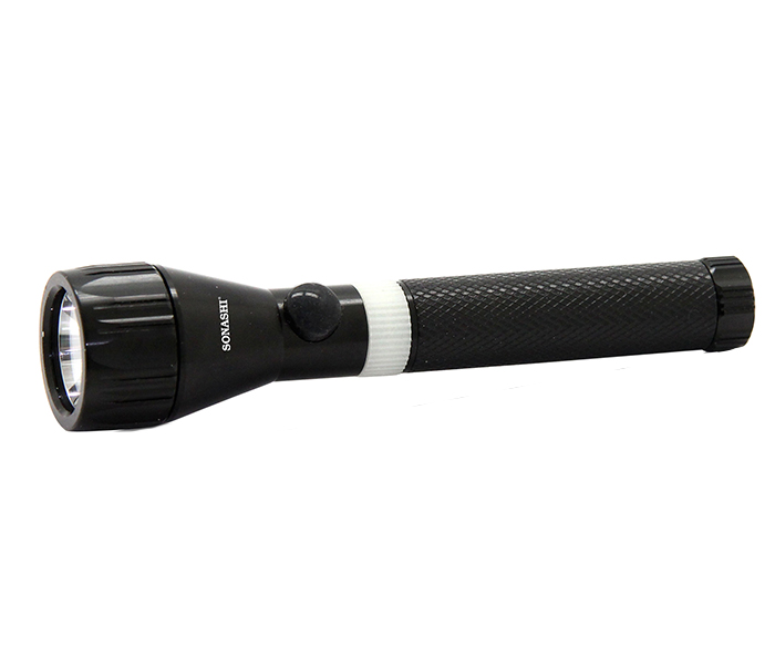 Sonashi SLT-683 3W Rechargeable LED Torch with Unbreakeable Glass - Black - Zoom Image 4