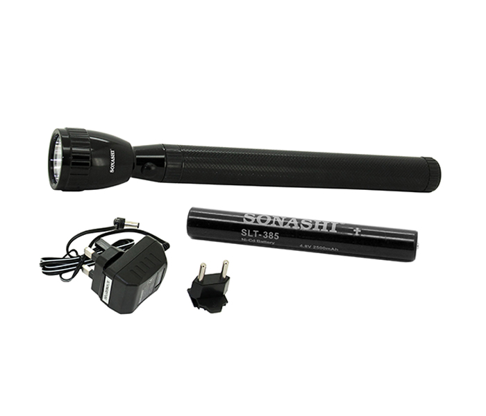 Sonashi SLT-385 Rechargeable LED Torch with 4C Battery - Black - Zoom Image 3