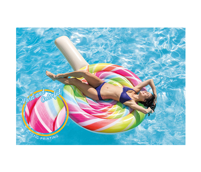 Intex ZX-58753 Inflatable Rainbow Candy Lollipop Floating Mattress - Zoom Image 1