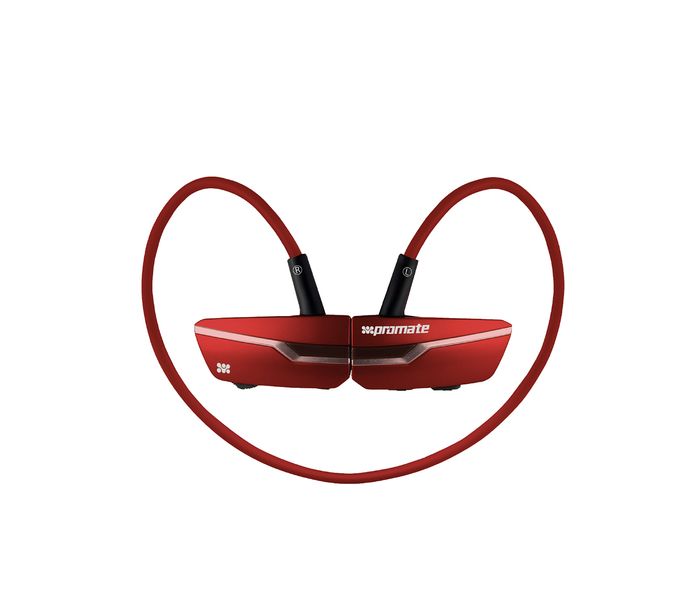 Promate Match Neckband Bluetooth Headphone, Maroon - Zoom Image 6