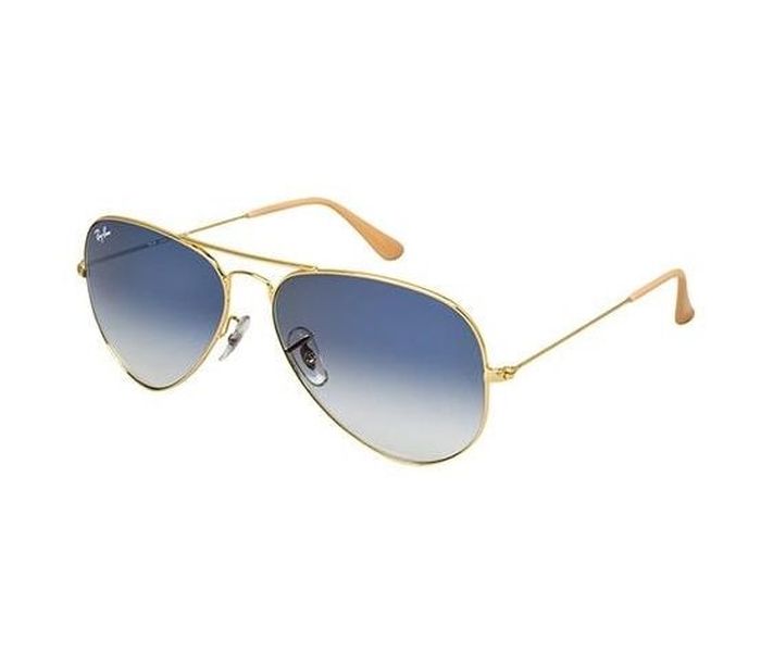 Ray-Ban 0RB3025-001/3F58 Pilot Gold Frame & Light Blue Gradient Mirrored Sunglasses for Women - Zoom Image 2