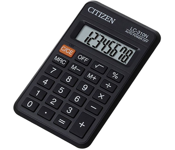 Citizen CTZ LC 310 8 Digit Basic Calculator Black - Zoom Image 3