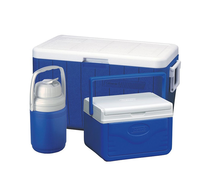 Coleman 5295A780G 54, 5 Quart & 0.3 Gallon Cooler 3 Piece Combo - Blue - Zoom Image