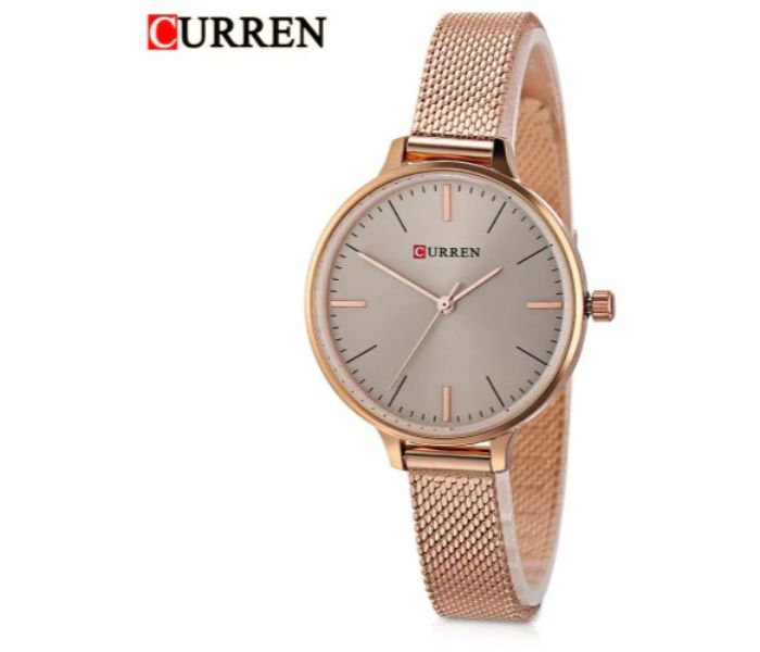 Curren 9022 Stainless Steel Analog Quartz Watch For Women Rose Gold - Zoom Image 2