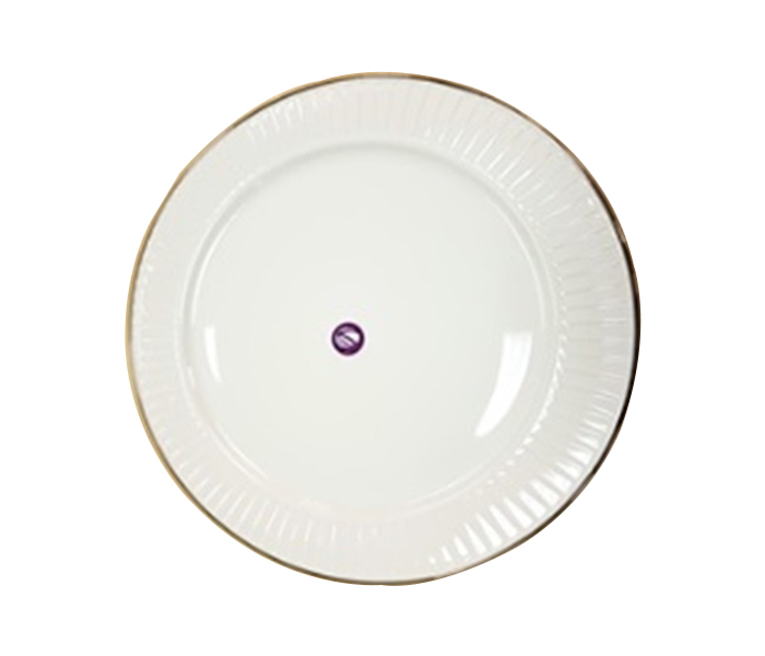 Qualitier QA-IP-1022 31 CM Drape Platinum Round Plate - White - Zoom Image