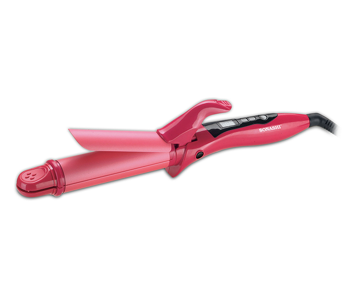 Sonashi SHC-3005 2 In 1 Hair Curler & Straightener, Pink - Zoom Image 2