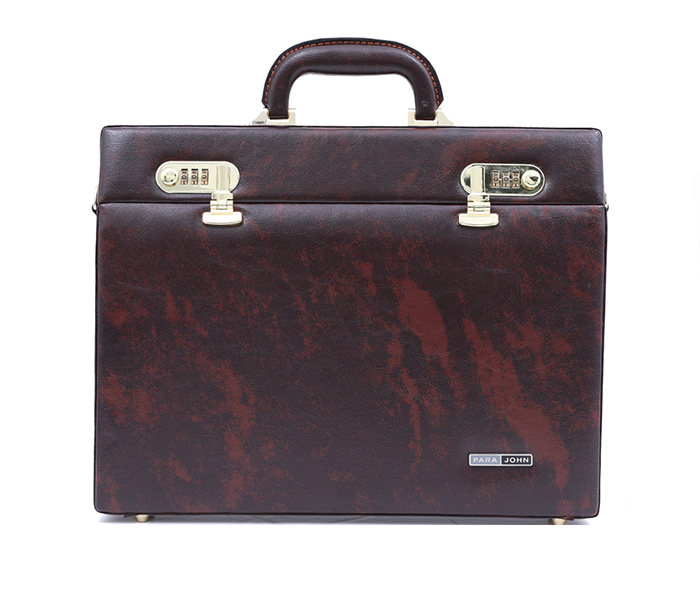 Para John PJSC8904U Gold Color Fitting PVC Suitcase - Burgundy - Zoom Image