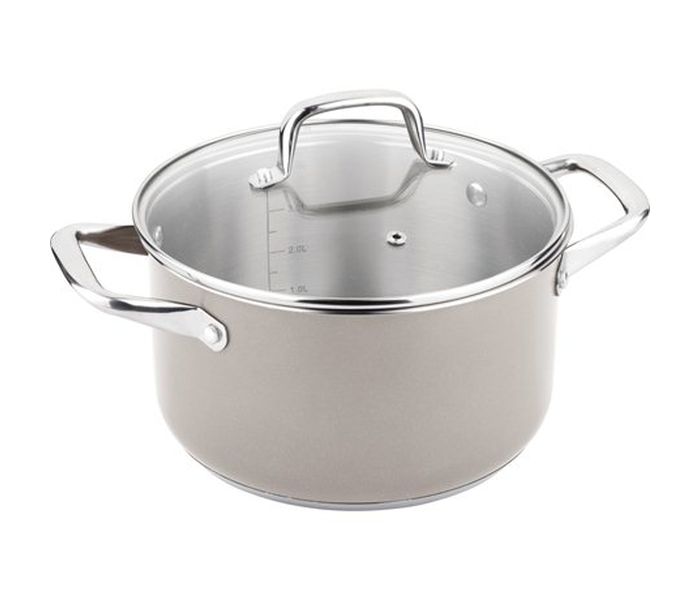 Lamart LT1048 Joli 4.7L Casserole with Glass Lid, Beige - Zoom Image