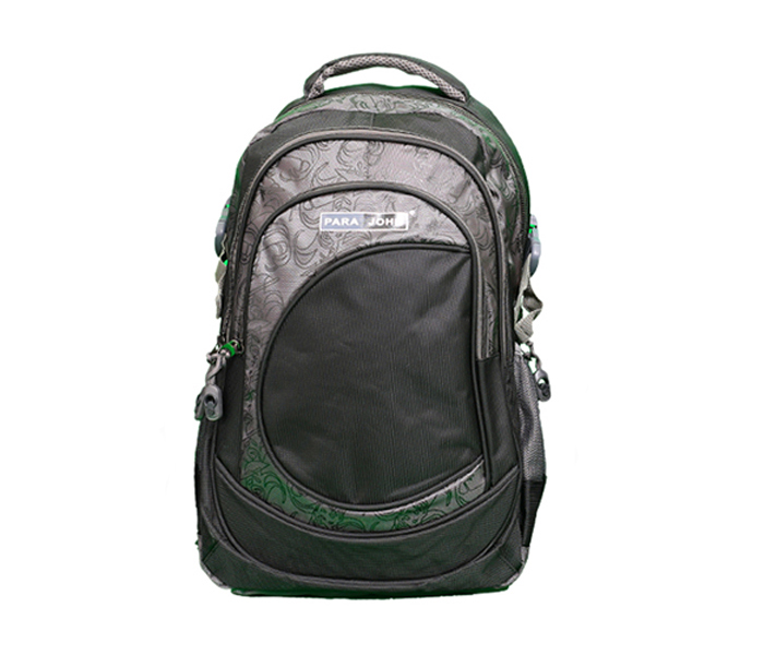 Para John PJSB6035A16 16-inch School Backpack - Black & Grey - Zoom Image