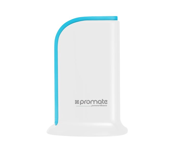 Promate PowerBase 8000mAh Ultra Fast AC Charging Station with 6 USB Ports, White - Zoom Image 4