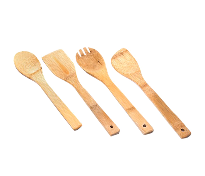 Royalford RF7289 5 Pieces Bamboo Kitchen Spoon & Turner - Brown - Zoom Image 3