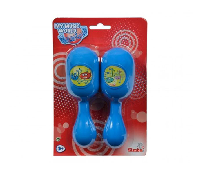 Simba 6834042 My Music World 2 Maracas, Blue - Zoom Image 1