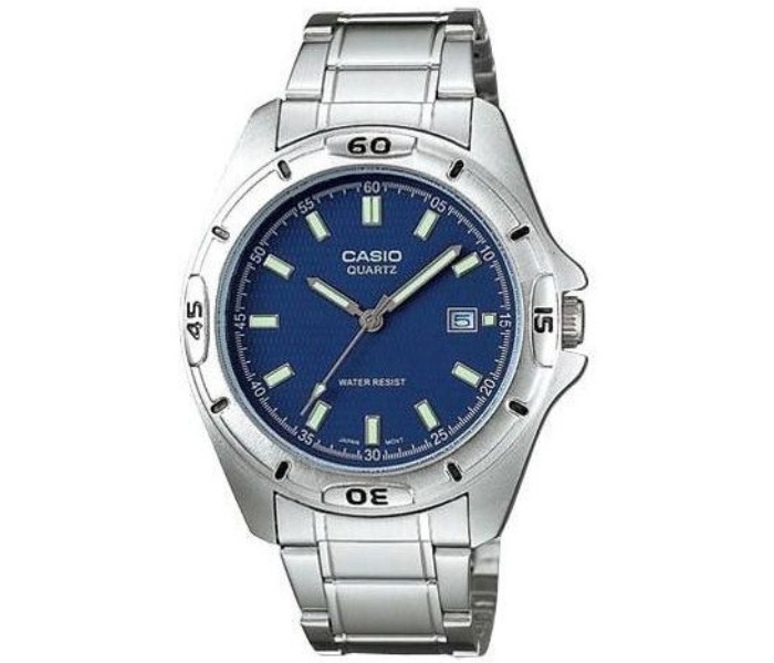 Casio MTP-1244D-2ADF (CN) Mens Analog Watch Silver and Blue - Zoom Image