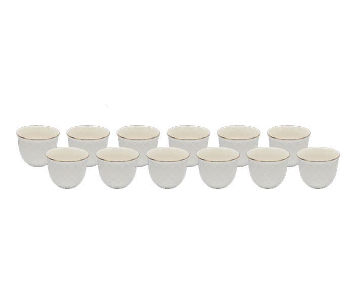 Royalford RF8280 Gold Bone China Cawa Cup - 12 Pieces - Zoom Image