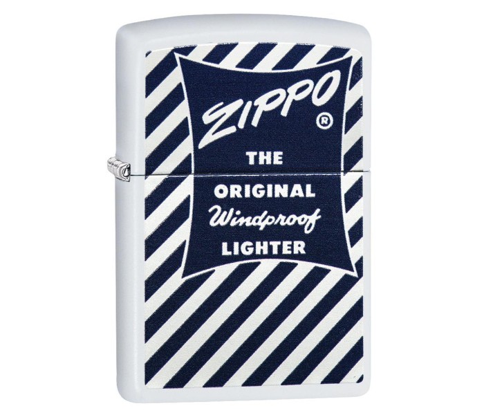 Zippo 29413 214 1958 59 Vintage Lighter Blue and White - Zoom Image 3