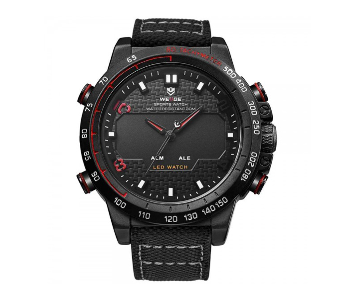 Weide WH-6102LB Analog and LED Digital Watch Black and Red - Zoom Image 1