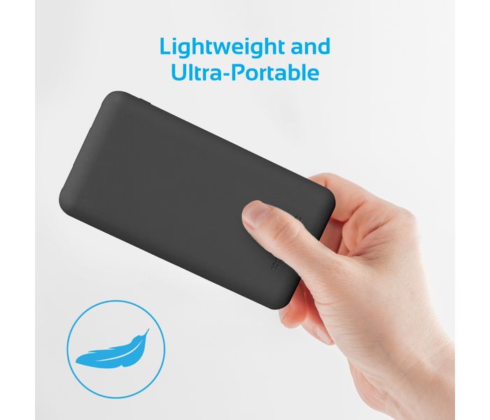 Promate VolTag-10C 10000 mAh Portable Charger Power Bank with Dual USB, Black - Zoom Image 8