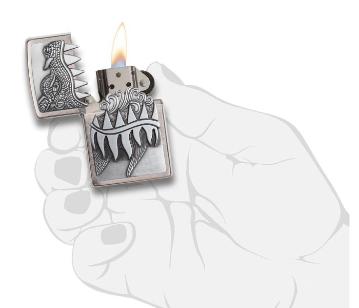 Zippo 28969 Surprise Fire Breathing Dragon Lighter Silver - Zoom Image 2