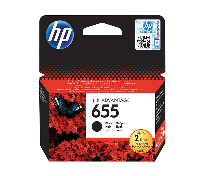 HP 655 Original Ink Advantage Cartridge - Black (CZ109AE) - Zoom Image