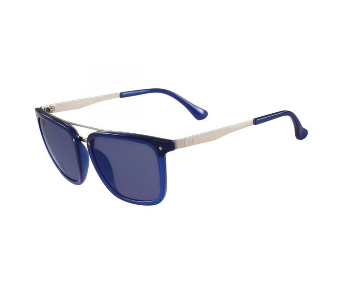 Calvin Klein CK1214S 502 Cat Eye Electric Blue Frame & Blue Mirrored Sunglasses for Unisex - Zoom Image