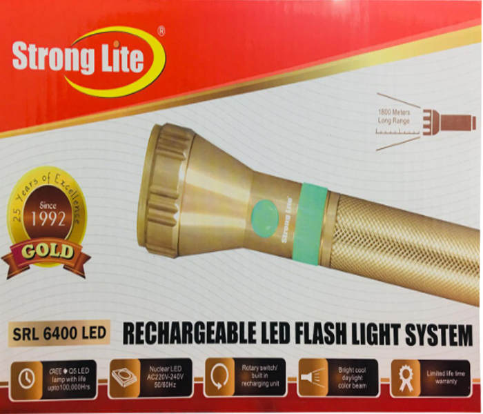 Strong Lite SRL6400LED Rechargeable LED Flash Light 2 SC - Black - Zoom Image