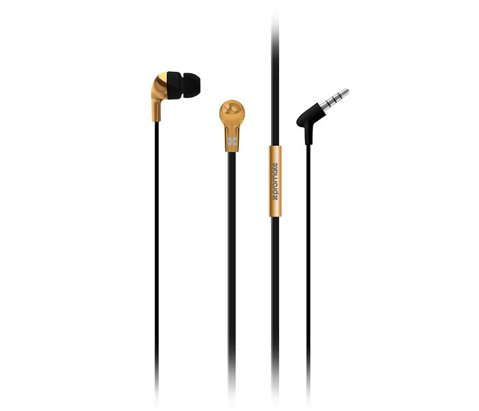 Promate Chrome Metallic Multifunction Stereo Headphones with Microphones, Gold - Zoom Image 6