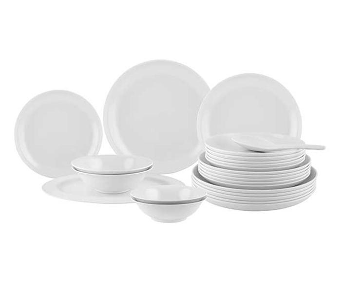 Epsilon EN4238 Melamine Dinnerware Set - White, 24 Pieces - Zoom Image