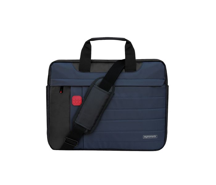 Promate Urbaner-MB 15.6 inch Messenger Bag with Multiple Storage Options, Blue - Zoom Image 7