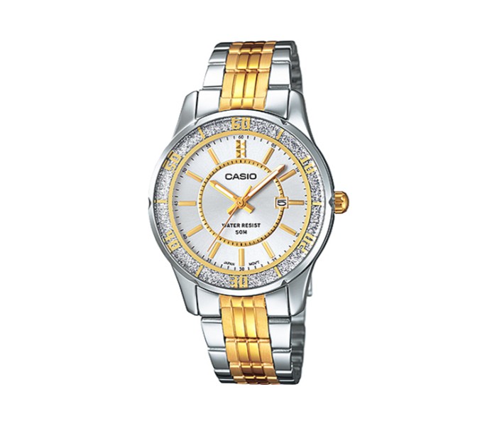 Casio LTP-1358SG-7ADF Womens Analog Watch Silver and Gold - Zoom Image