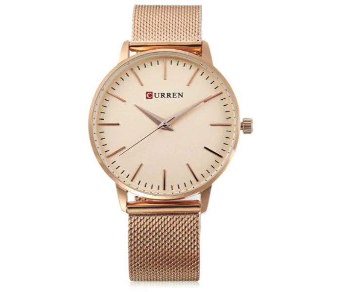 Curren 9021 Stainless Steel Analog Quartz Watch For Women Rose Gold - Zoom Image 2