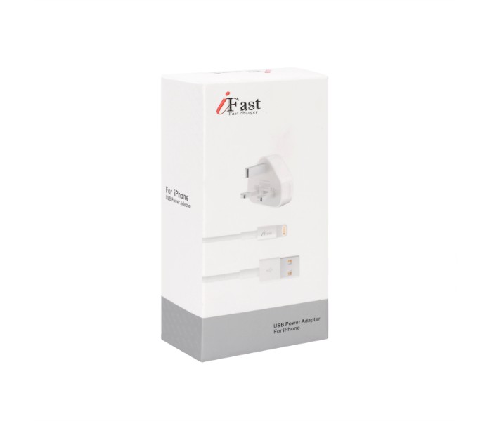 I Fast IF9020 USB Power Charger for All iPhones White - Zoom Image