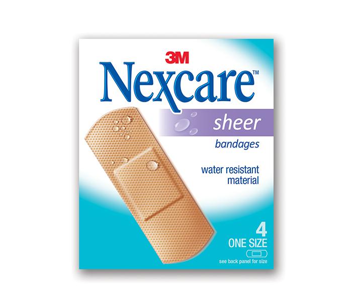 3M Nexcare 656-4 Sheer Water Resistant Bandages - 4 Piece - Zoom Image