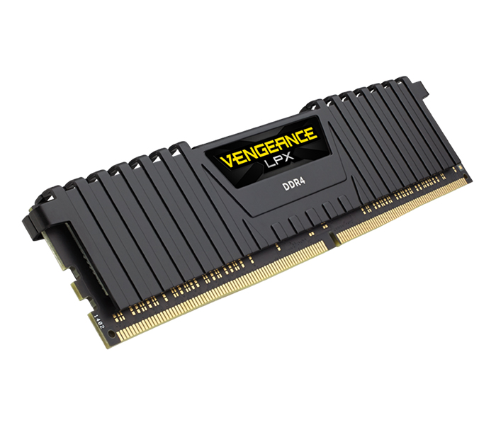 Corsair CMK8GX4M1A2400C16 Vengeance LPX 8GB DDR4 DRAM 2400MHz C16 Memory Kit - Black - Zoom Image 2