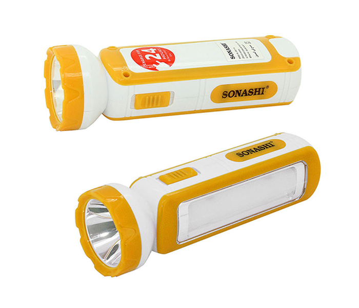 Sonashi SPLT-114 2-In-1 Rechargeable LED Torch with Lamp - Yellow - Zoom Image 1